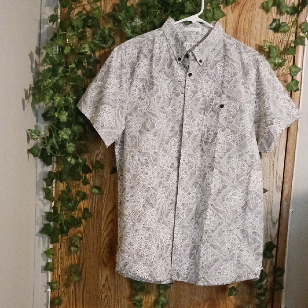 Ezekiel White Casual Button Down Shirt with Classic Design